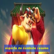 esporte de combate resumo